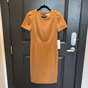 🆕 Calvin Klein Women's Camel Midi Dress